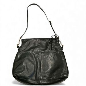 Margot Black Leather Shoulder Crossbody Bag Purse